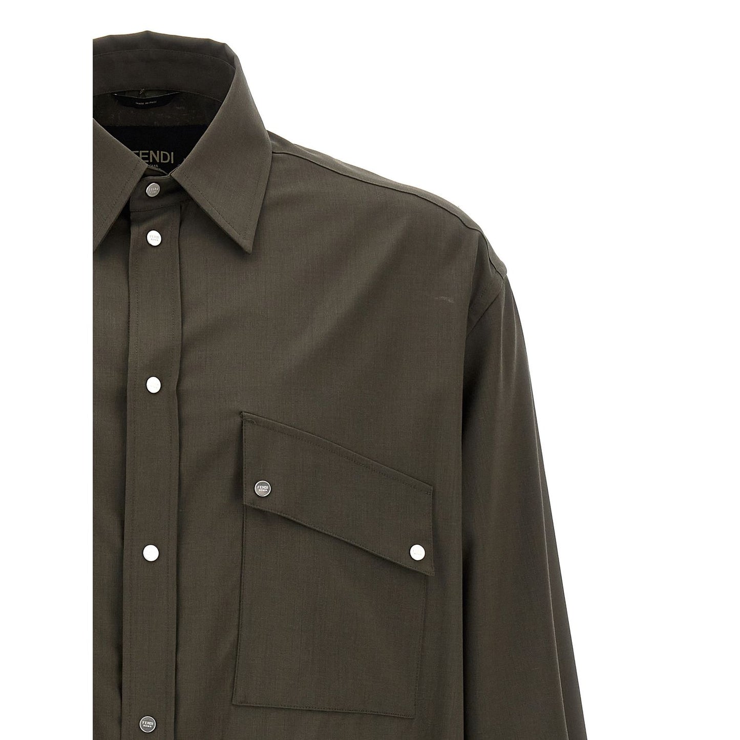 Fendi Bicolor Wool Blouse