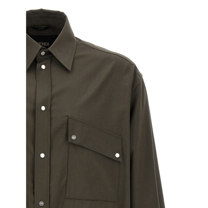 Fendi Bicolor Wool Blouse