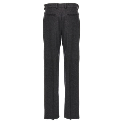Fendi Gray Cashmere Casual Pants