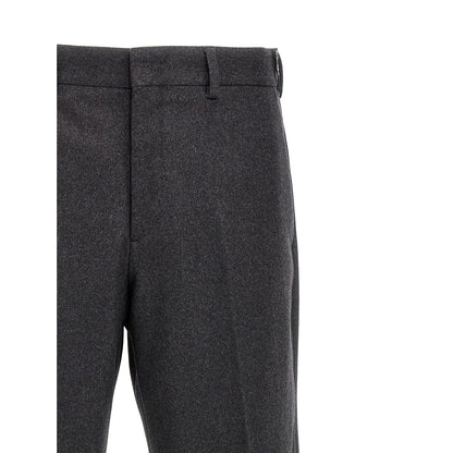 Fendi Gray Cashmere Casual Pants