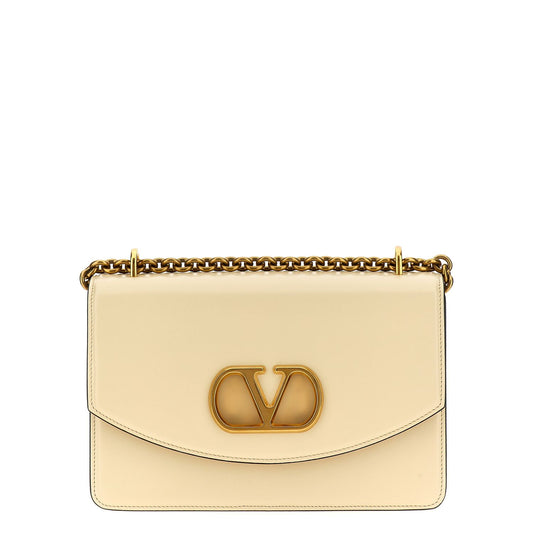 Valentino Garavani White Calfskin Shoulder Bag