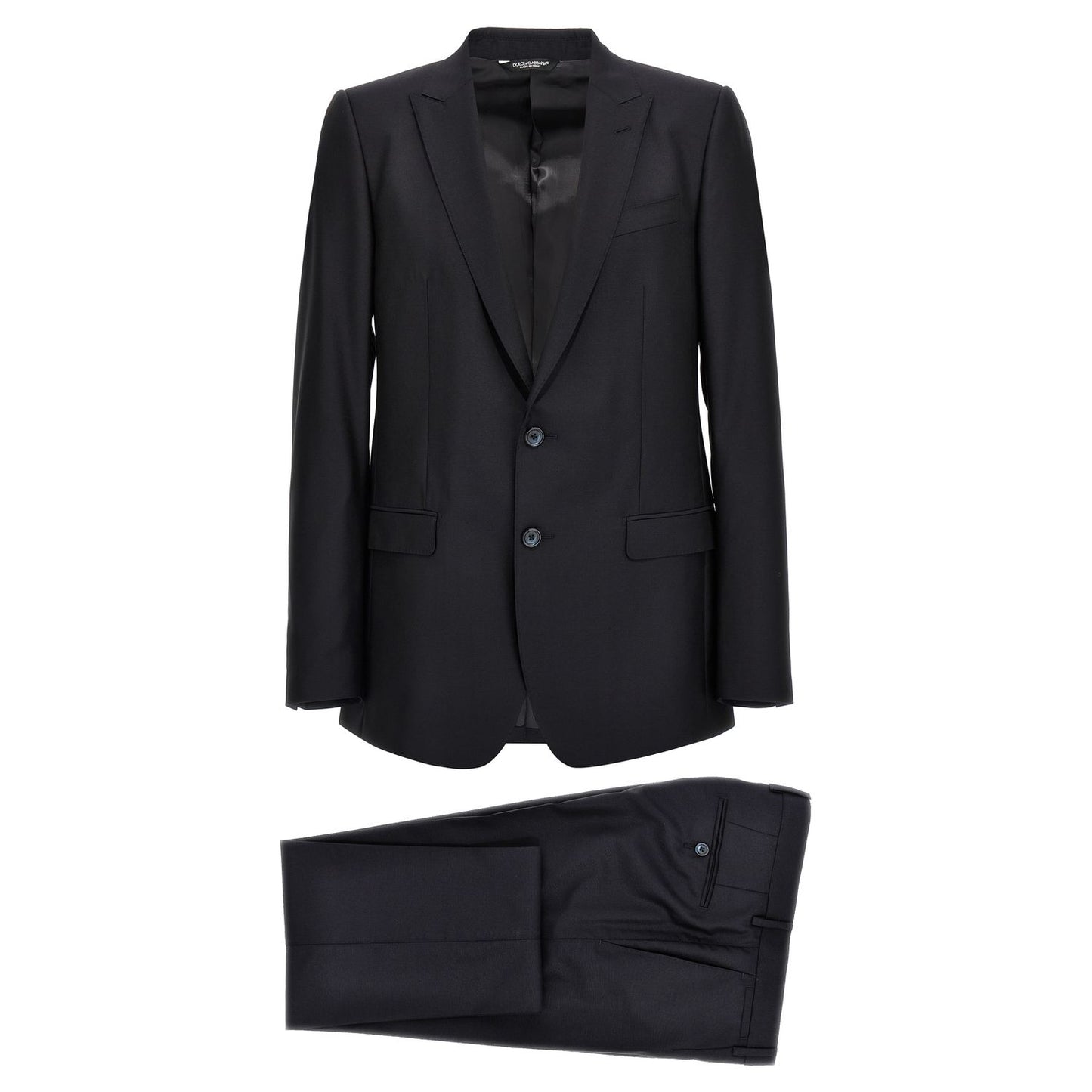 Dolce & Gabbana Blue Virgin Wool Two-Piece Suit