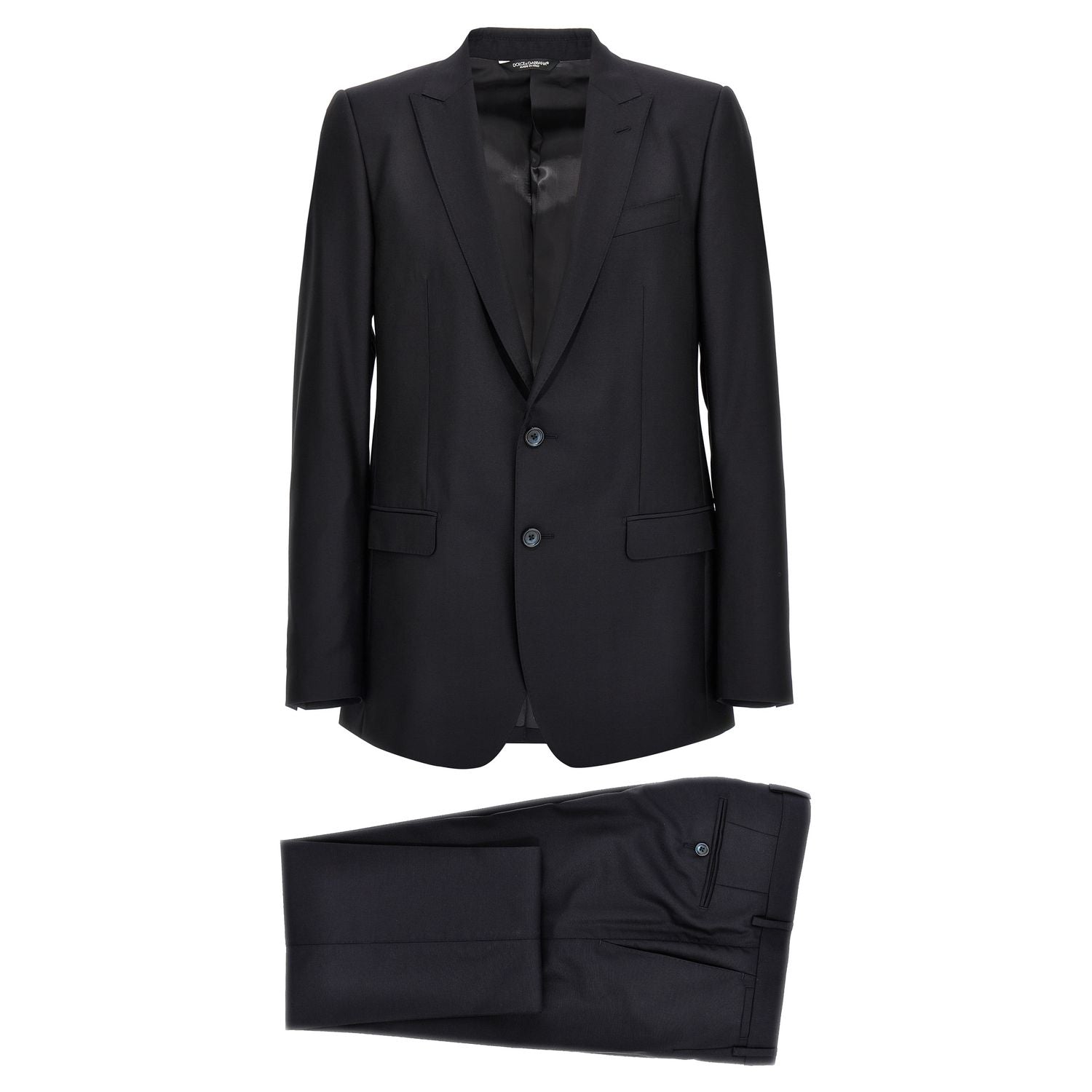 Dolce & Gabbana Blue Virgin Wool Two-Piece Suit