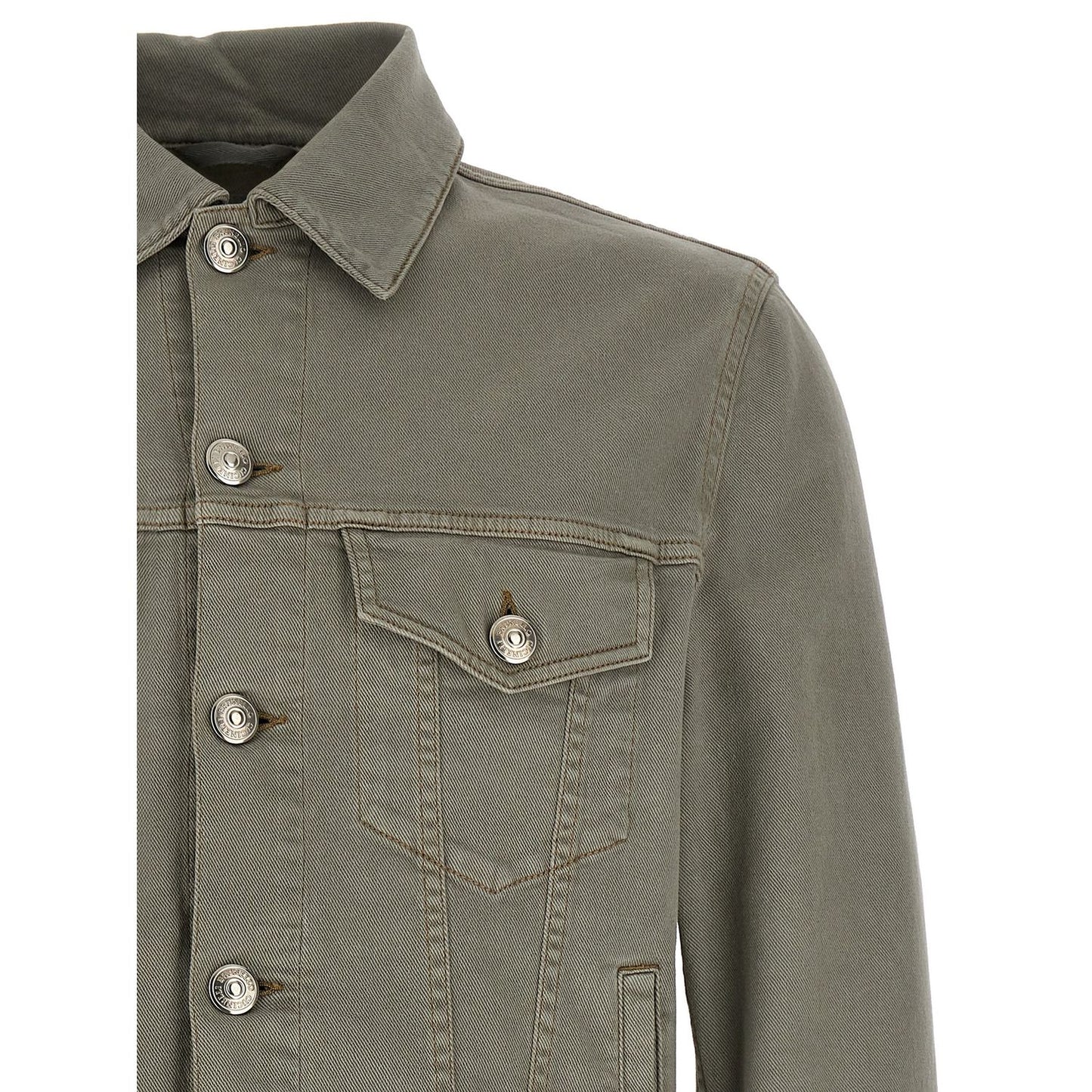 Brunello Cucinelli Gray Cotton Denim Jacket