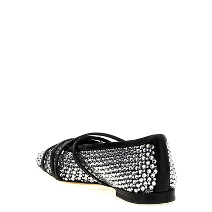 MACH & MACH Black Polyamide Ballet Flats