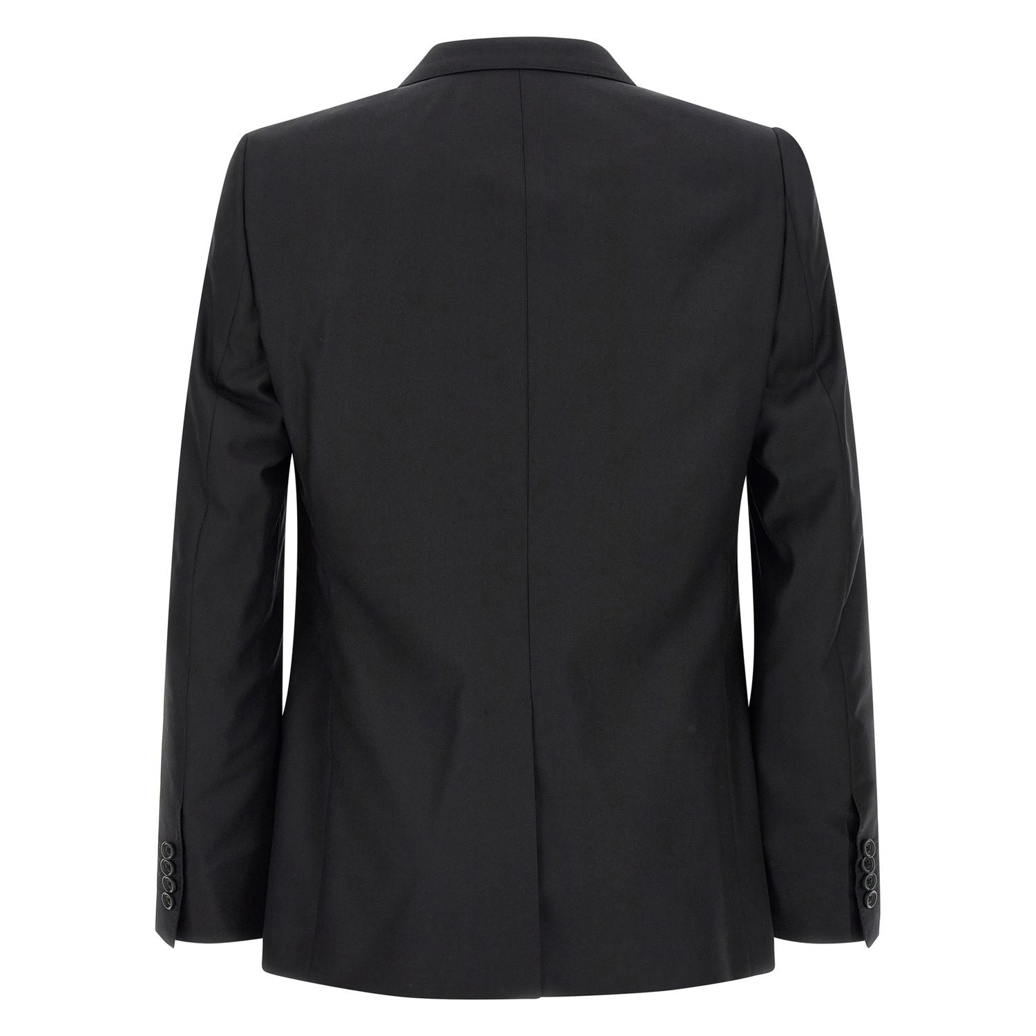 Dolce & Gabbana Black Virgin Wool Two-Piece Suit