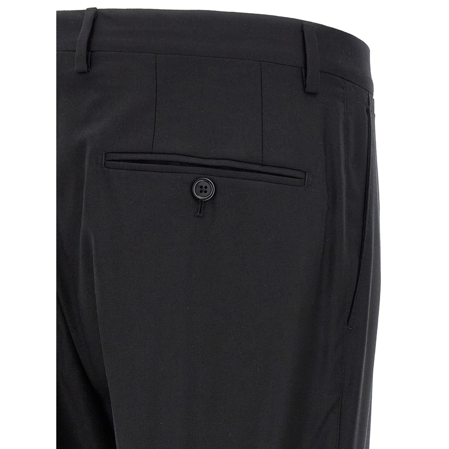 Dolce & Gabbana Black Virgin Wool Two-Piece Suit