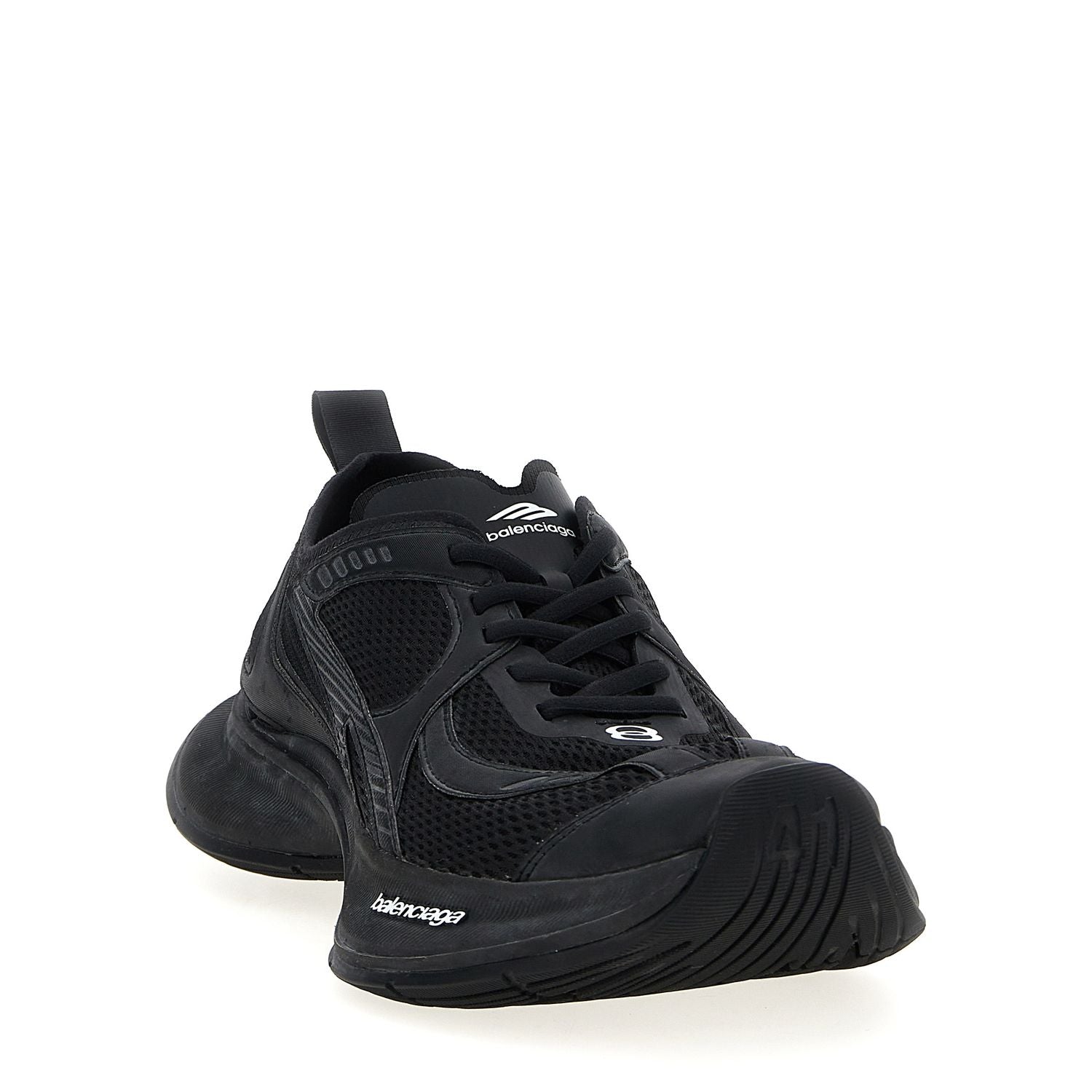 Balenciaga Black Polyester Athletic Sneakers