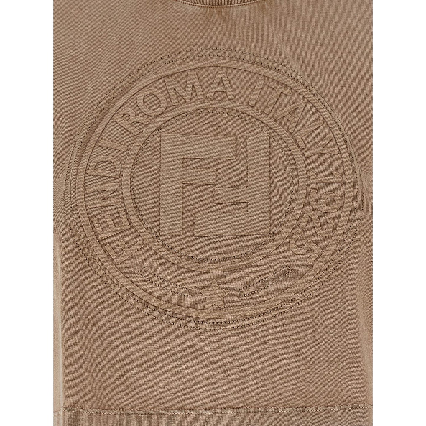Fendi Brown Cotton T-Shirt