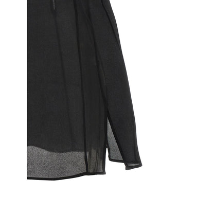 Khaite Black Silk Tank Tops