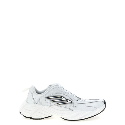 Balenciaga White Cowhide Athletic Sneakers