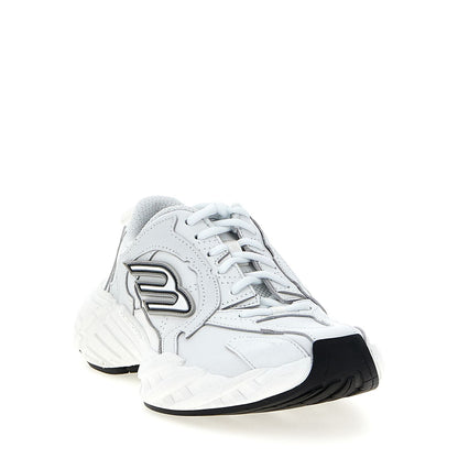 Balenciaga White Cowhide Athletic Sneakers