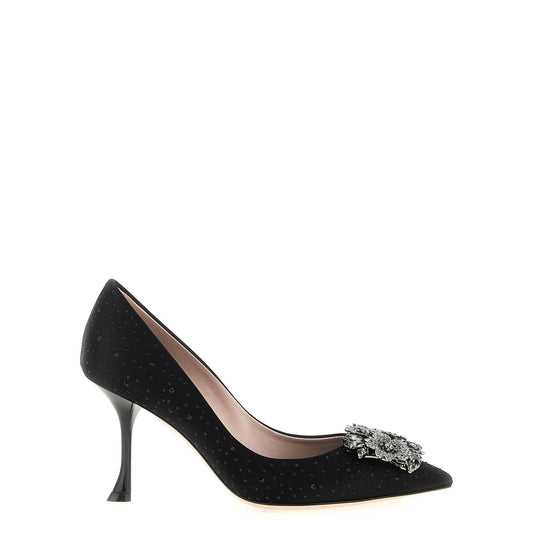 Roger Vivier Black Viscose High Heel Pumps