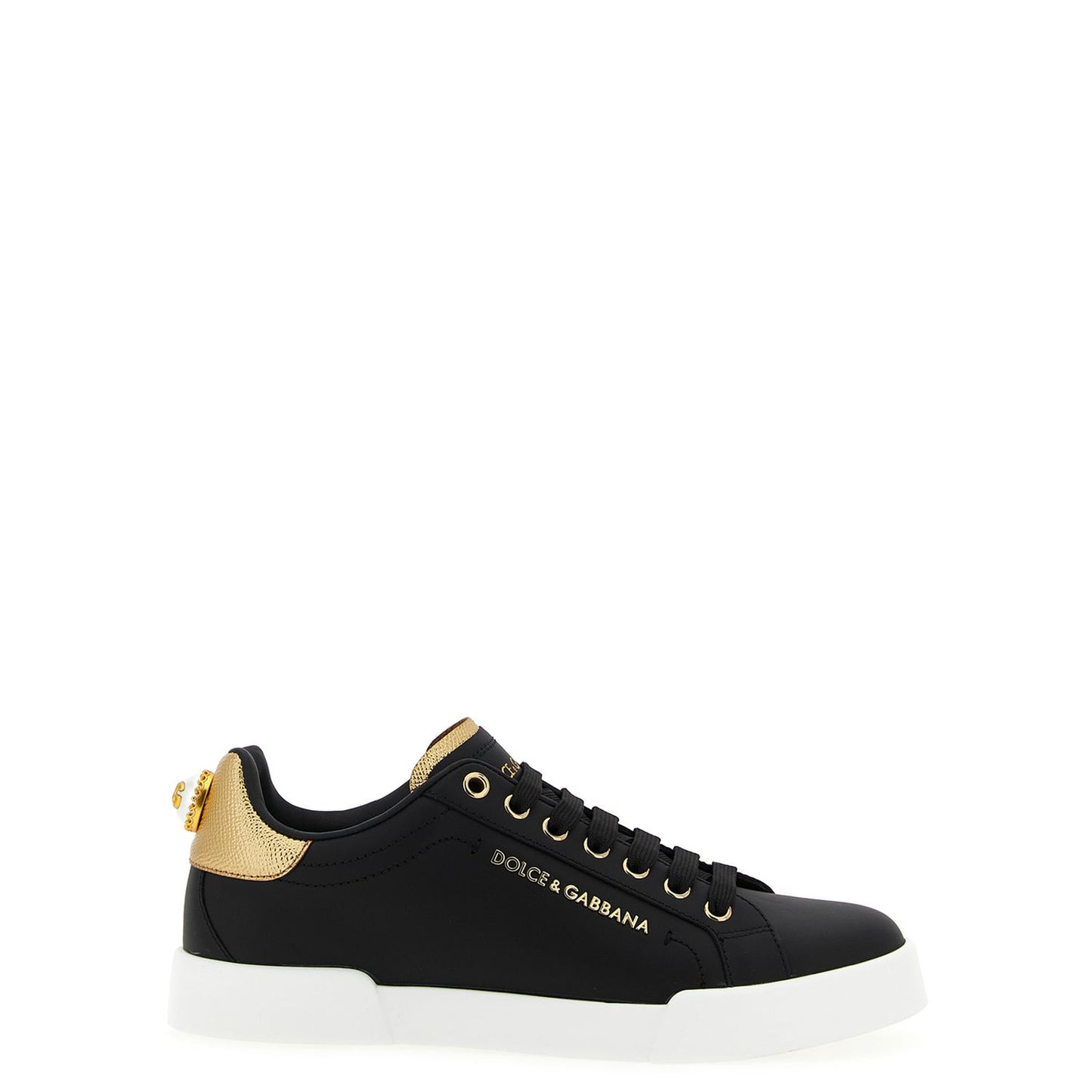 Dolce & Gabbana Black Calfskin Sneakers
