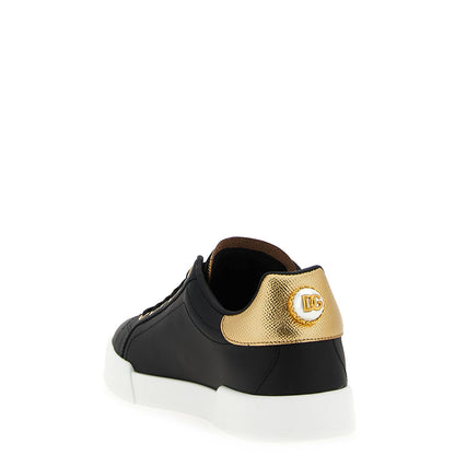 Dolce & Gabbana Black Calfskin Sneakers