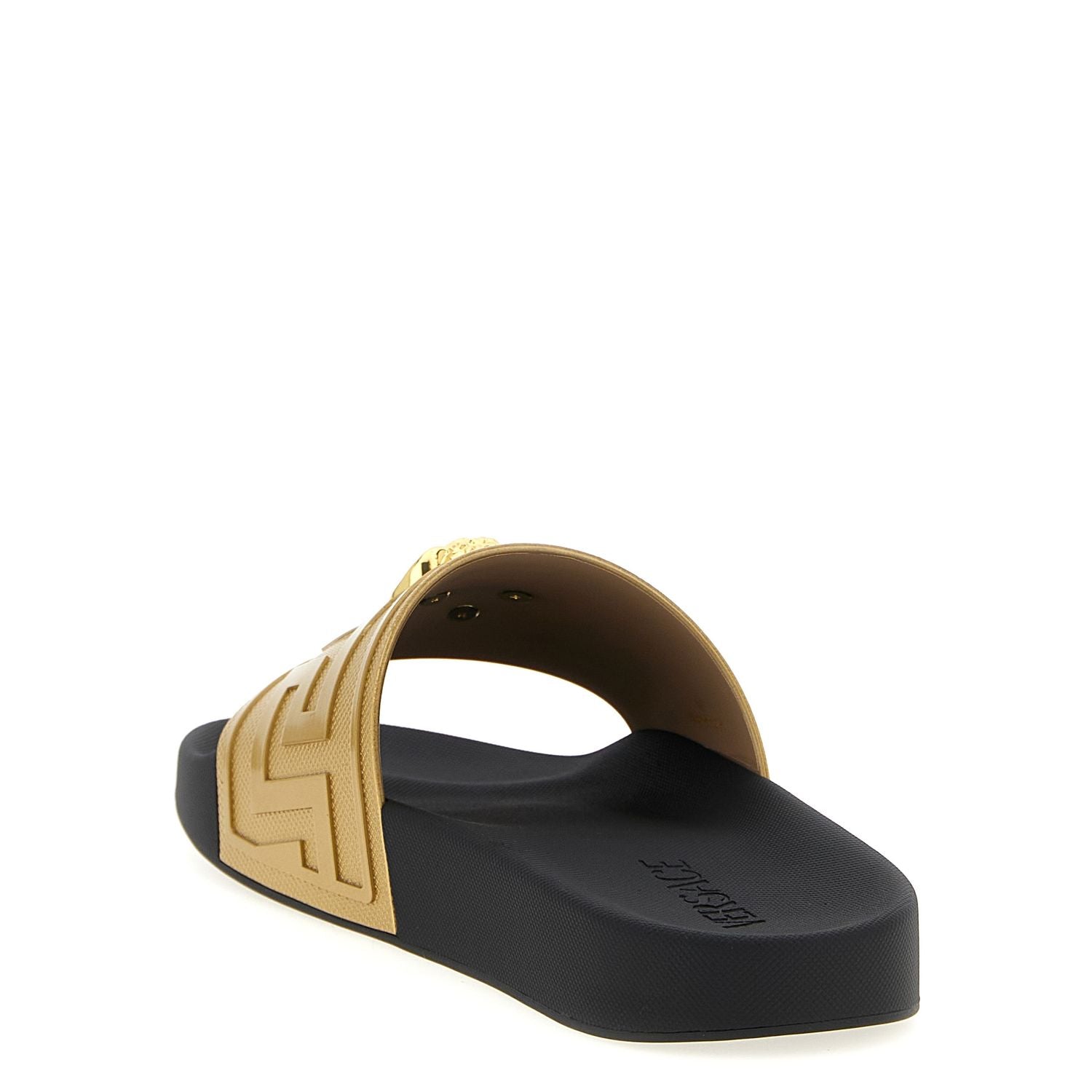 Versace Gold Glass Slides