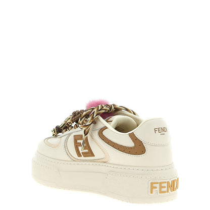 Fendi Multicolor Calfskin Platform Sneakers