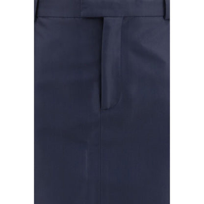 Gucci Blue Silk Skirt