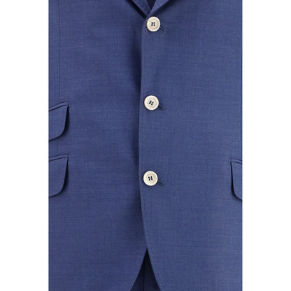 Brunello Cucinelli Blue Wool Oves Aries Two-Piece Suit