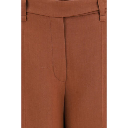 Brunello Cucinelli Brown Viscose Casual Pants