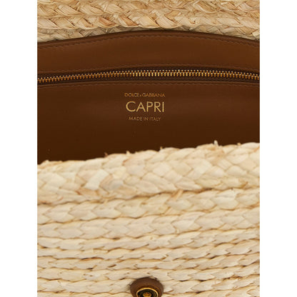 Dolce & Gabbana Beige Cork Shoulder Bag