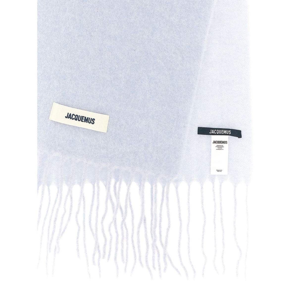 Jacquemus Blue Alpaca Leather Scarf