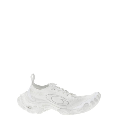 Balenciaga White Polyester Athletic Sneakers