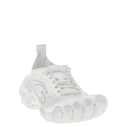 Balenciaga White Polyester Athletic Sneakers