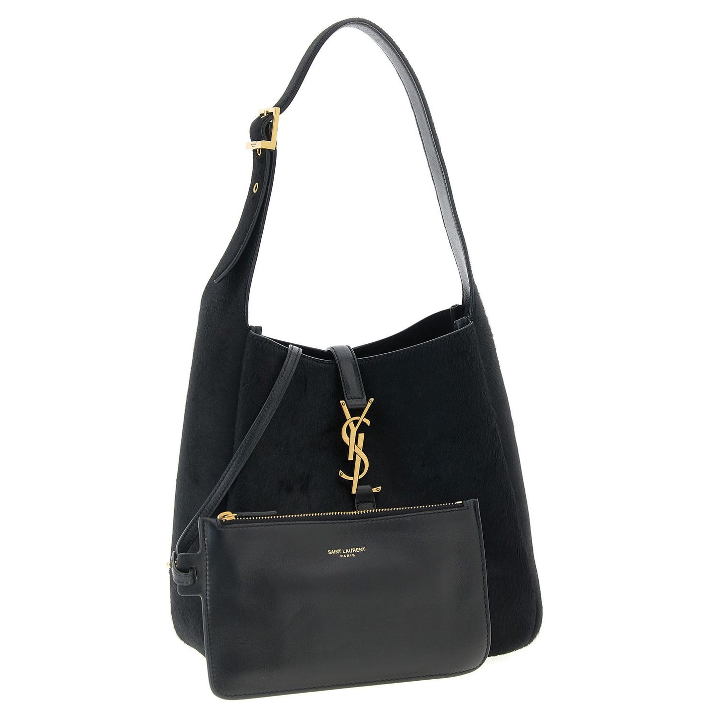 Saint Laurent Black Calfskin Shoulder Bag