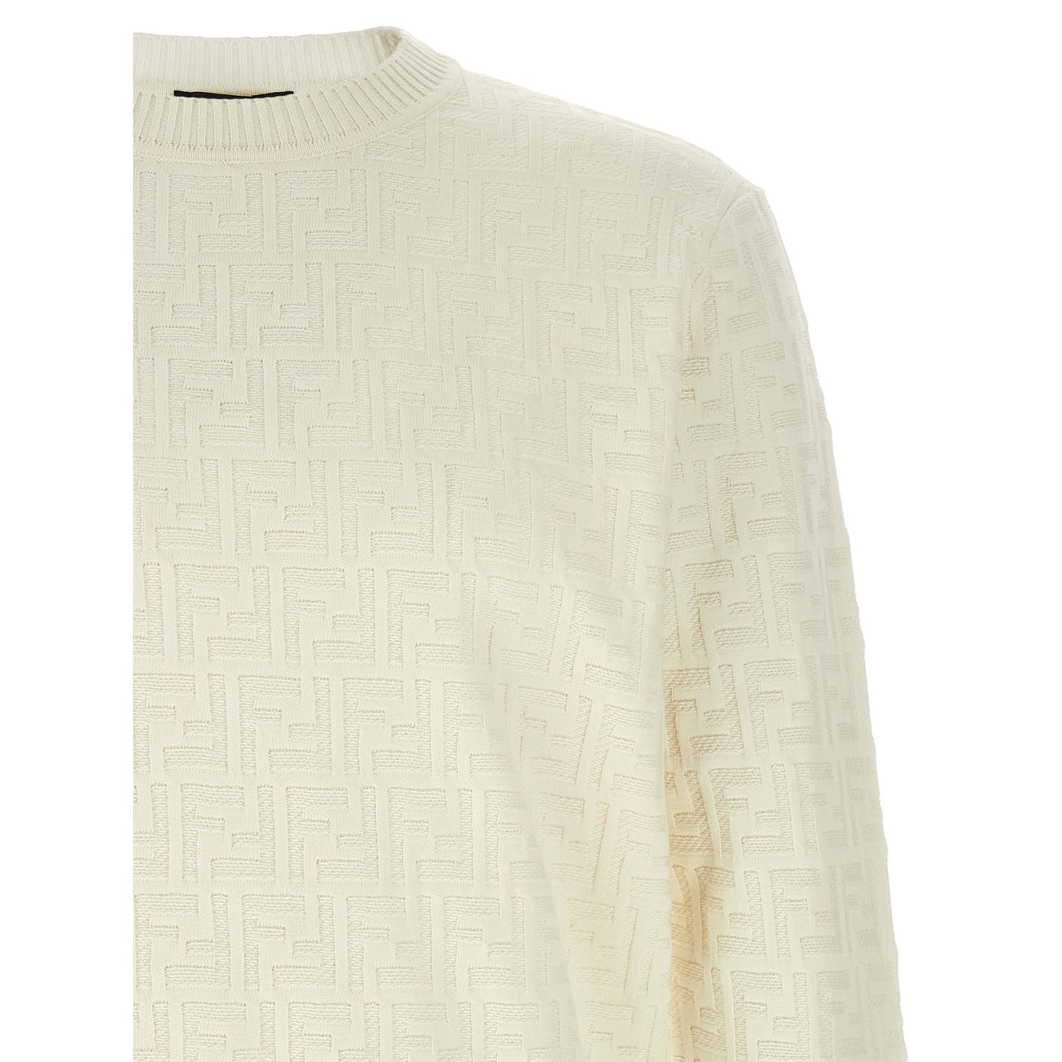 Fendi White Cotton Cardigan
