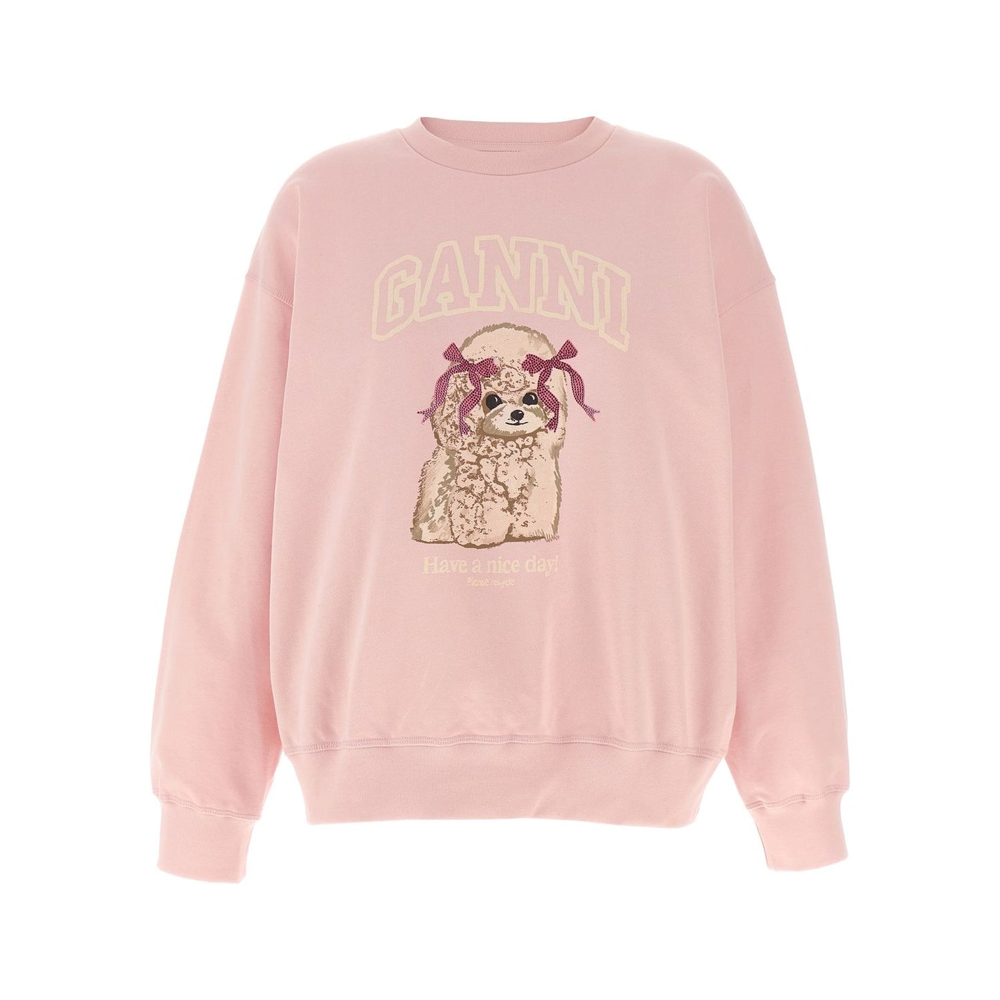 Ganni Multicolor Organic Cotton Sweatshirt