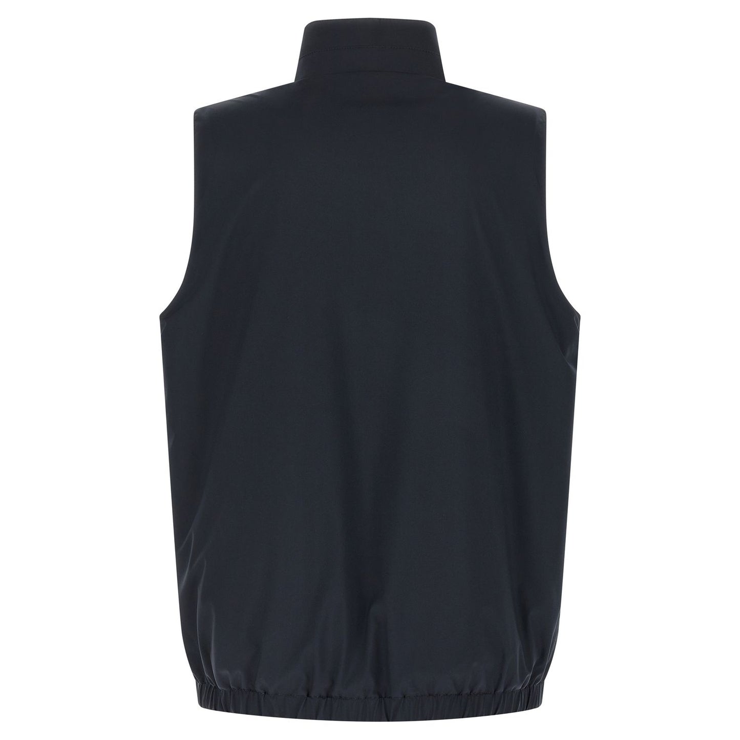 Kiton Blue Cotton Sleeveless Jacket
