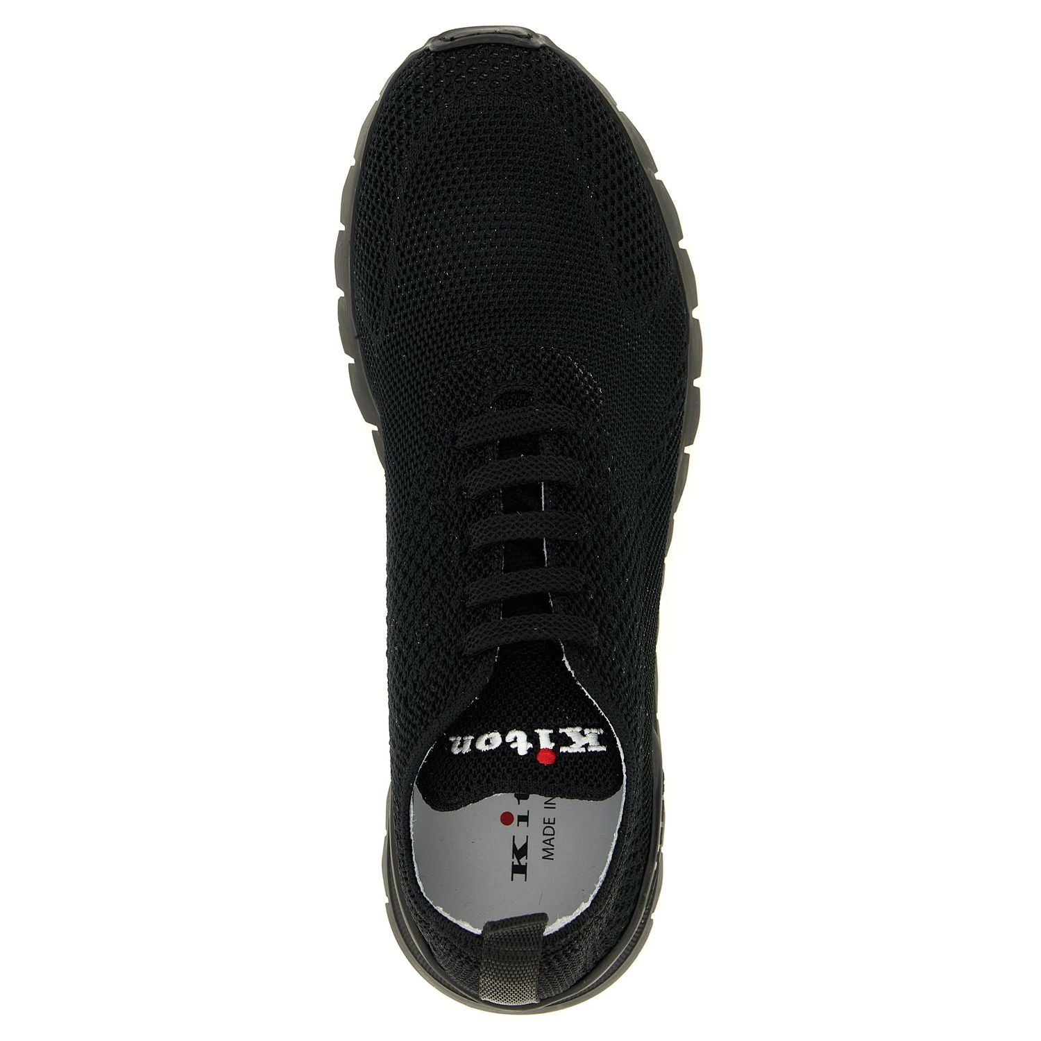 Kiton Black Cotton Athletic Sneakers