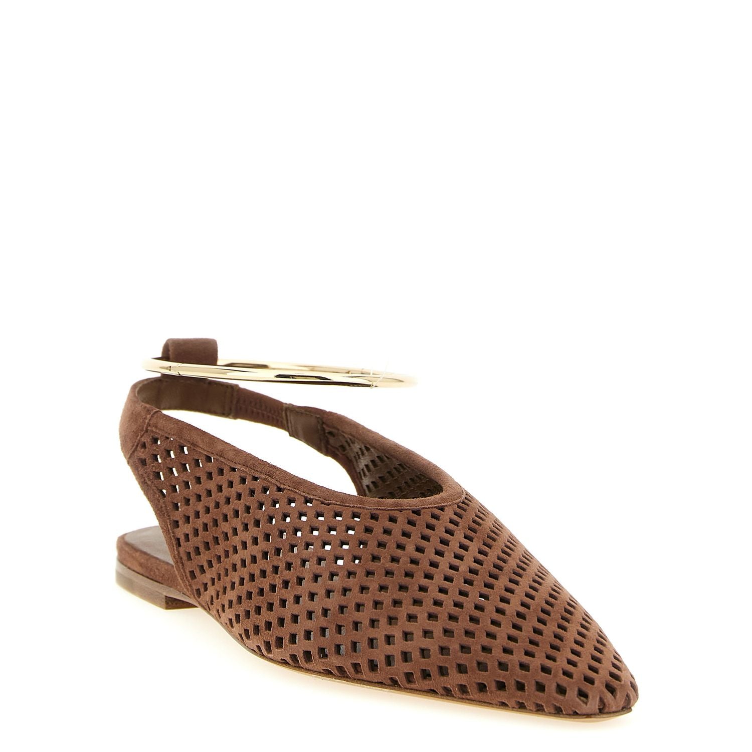 Jil Sander Brown Goatskin Ballet Flats
