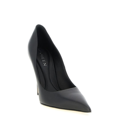 Alexander McQueen Black Calfskin High Heel Pumps
