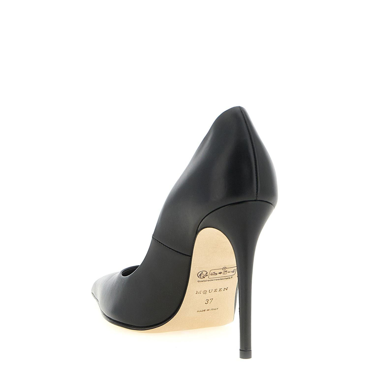 Alexander McQueen Black Calfskin High Heel Pumps
