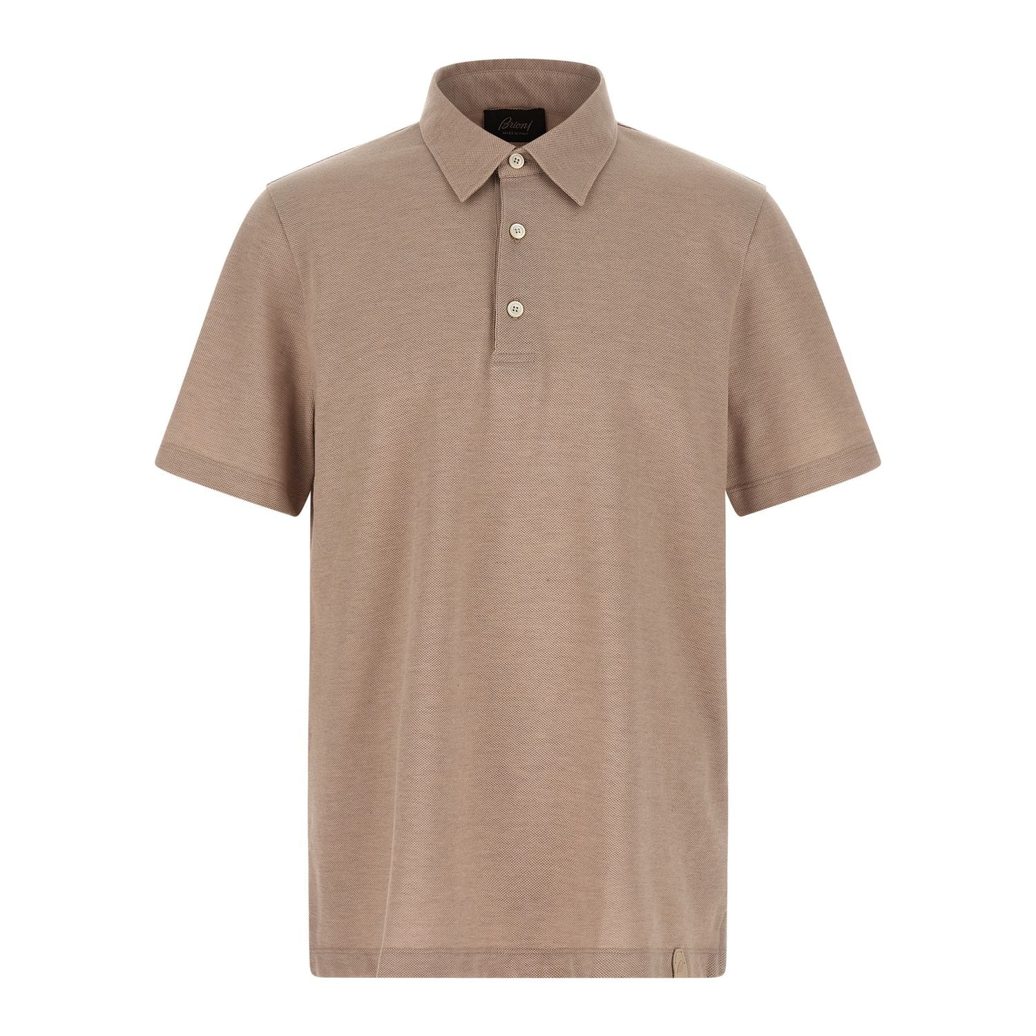 Brioni Beige Cotton Polo Shirt