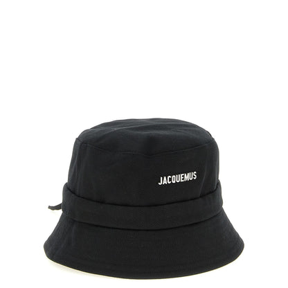 Jacquemus Black Cotton Bucket Hat