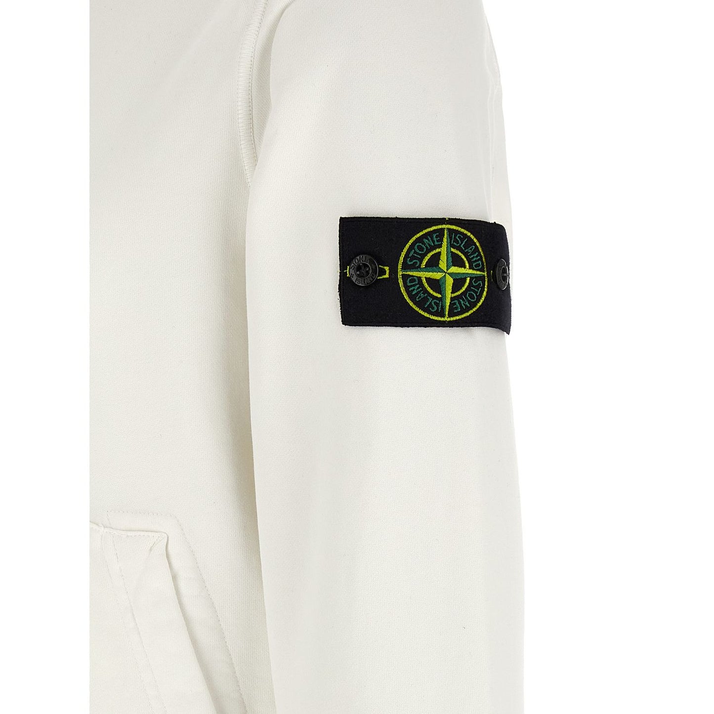 Stone Island White Cotton Sweatshirt