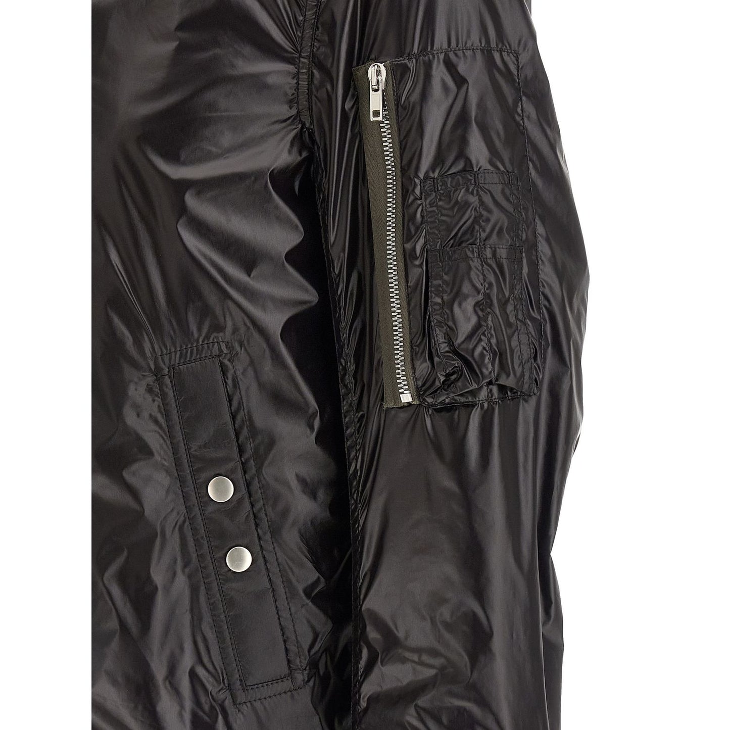 Rick Owens Black Nylon Bomber