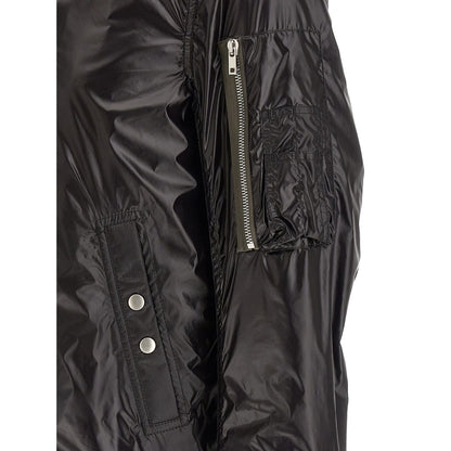 Rick Owens Black Nylon Bomber