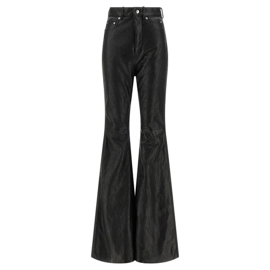 Rick Owens Black Lamb Leather Pants