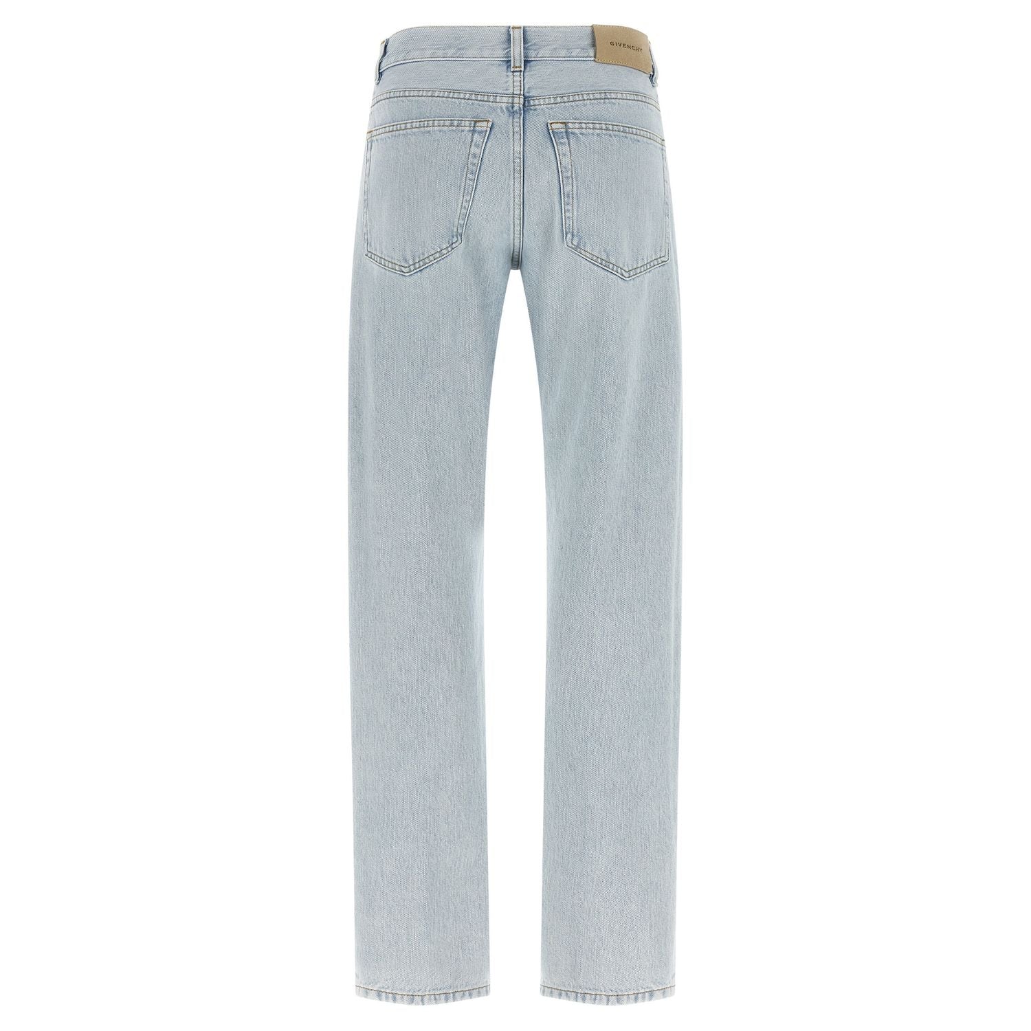 Givenchy Blue Cotton Straight-Leg Jeans