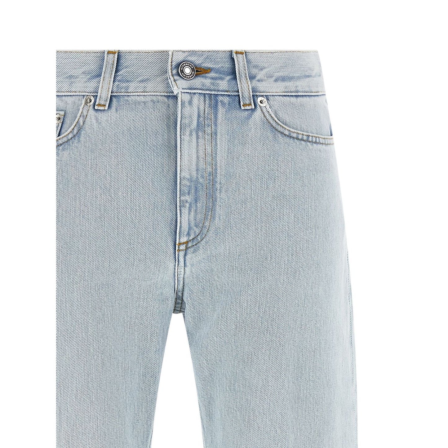 Givenchy Blue Cotton Straight-Leg Jeans