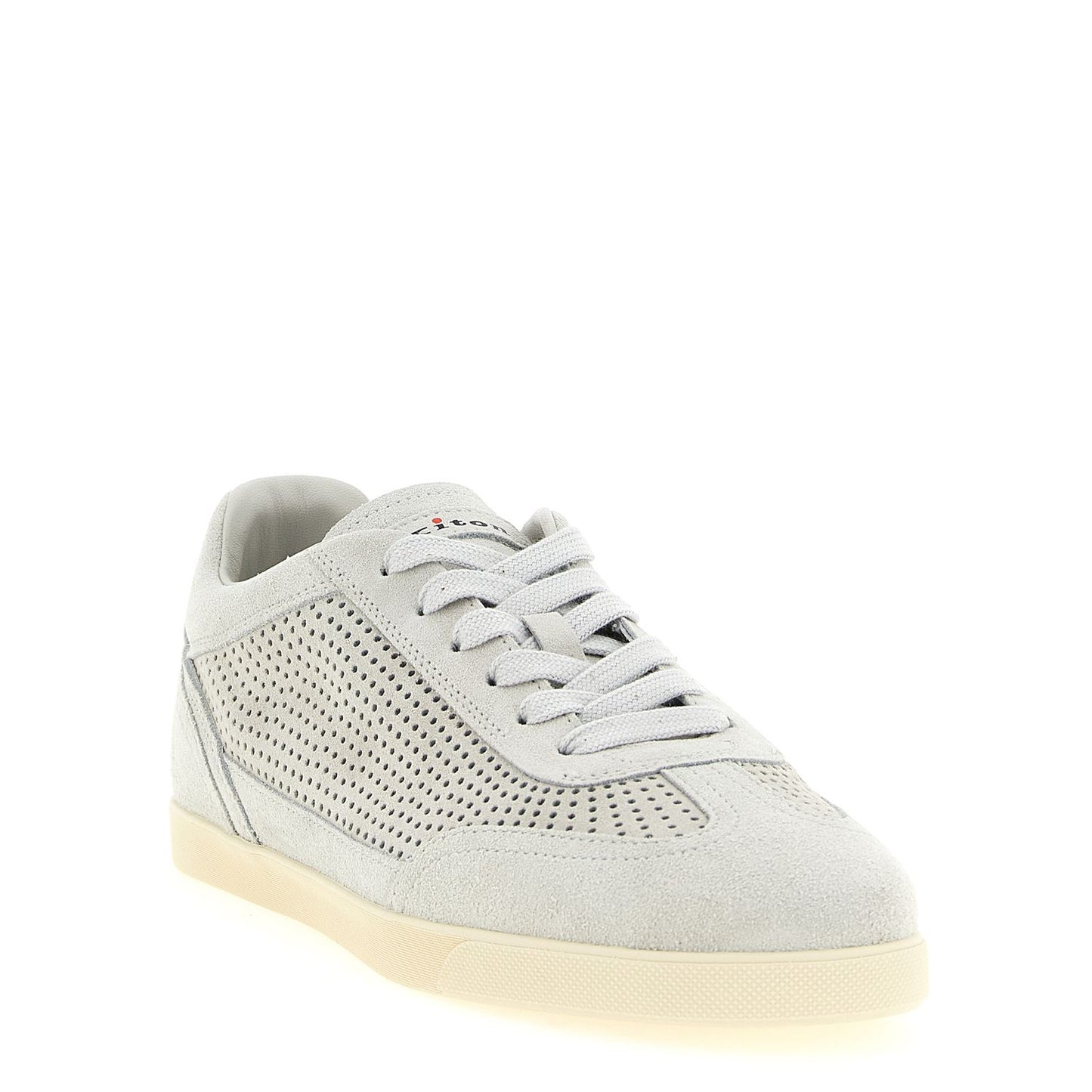 Kiton Gray Calfskin Low Top Sneakers