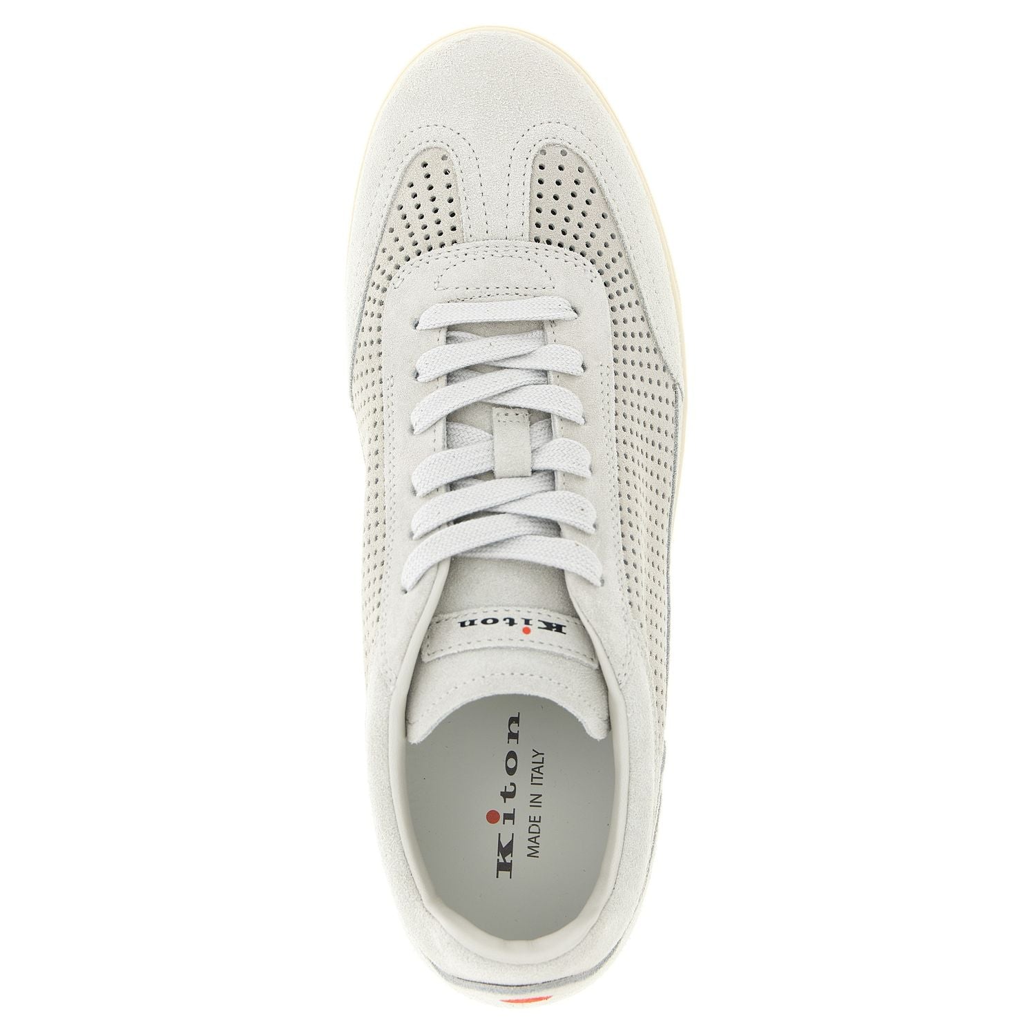 Kiton Gray Calfskin Low Top Sneakers