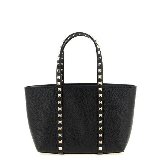 Valentino Garavani Black Calfskin Tote Bag