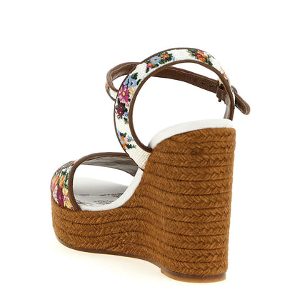 Dolce & Gabbana Multicolor Polyamide Wedge Sandals