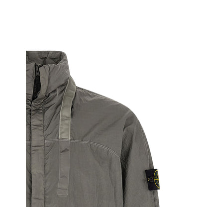 Stone Island Gray Polyamide Bomber