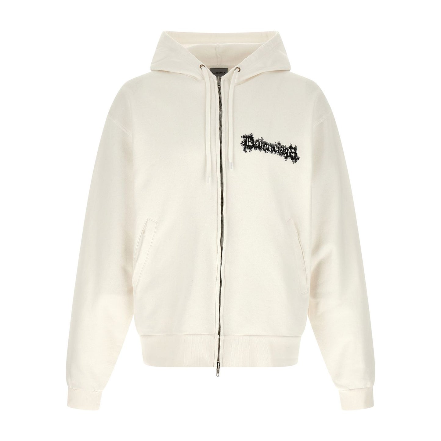 Balenciaga White Cotton Sweatshirt